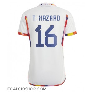 Belgio Thorgan Hazard #16 Seconda Maglia Mondiali 2022 Manica Corta
